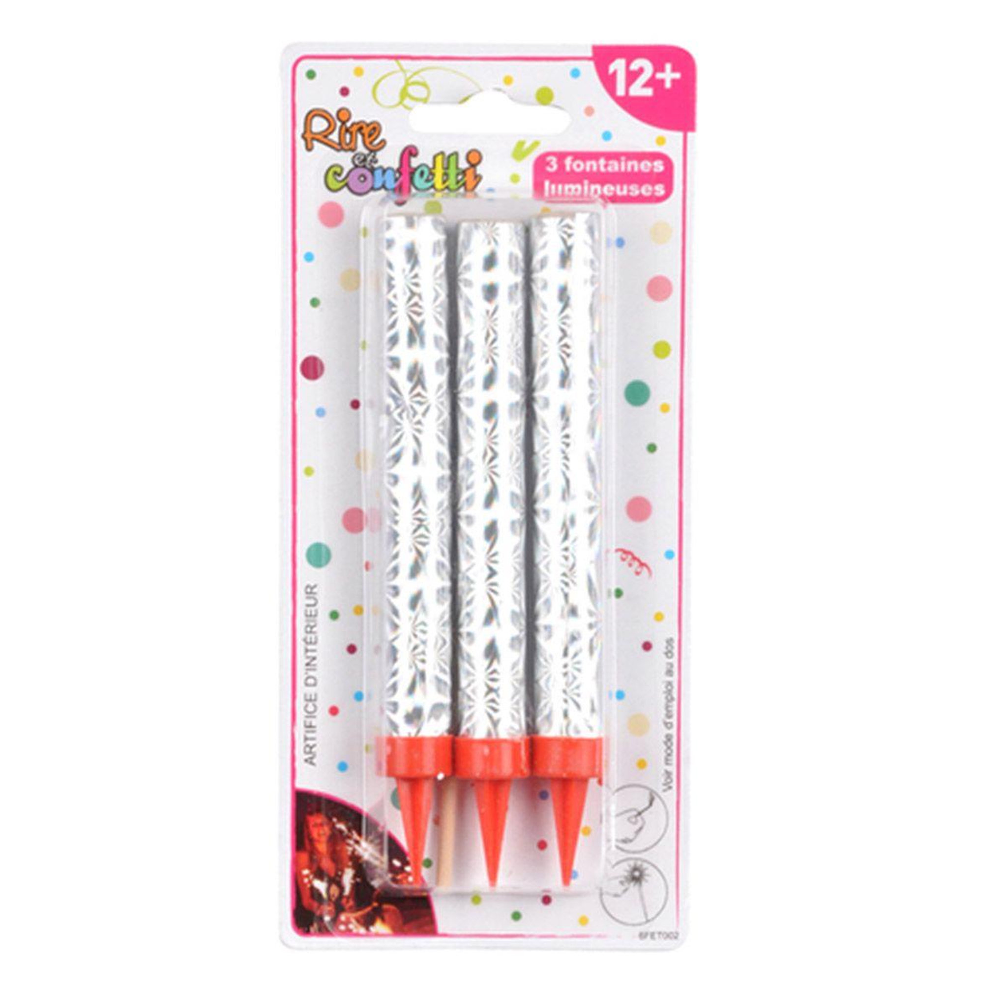 Voir la diapositive 2 : HOMEA Lot de 3 fontaines  lumineuses  14cm argent