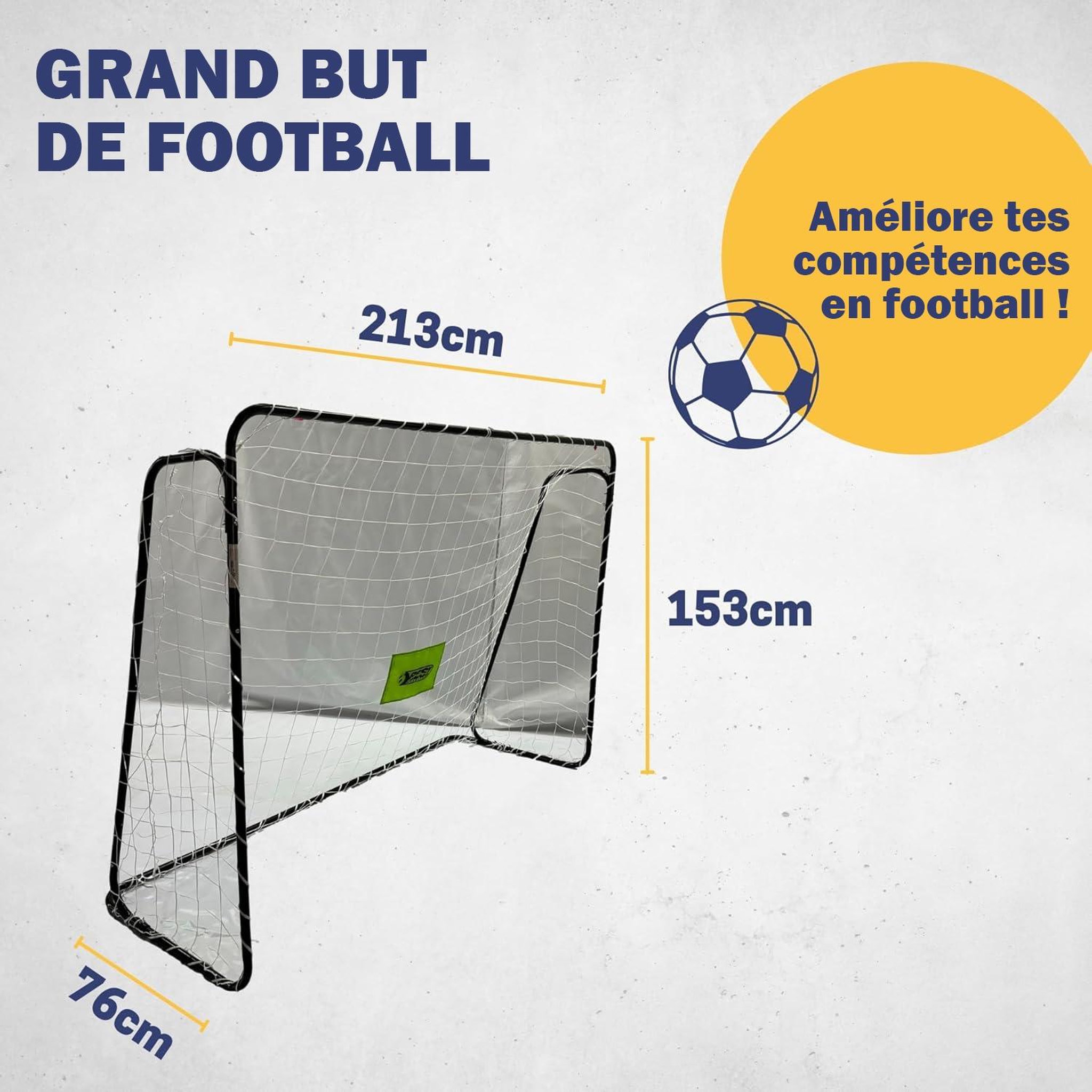 Voir la diapositive 4 : BEST SPORTING But de football 213 x 152 x 76 cm en noir
