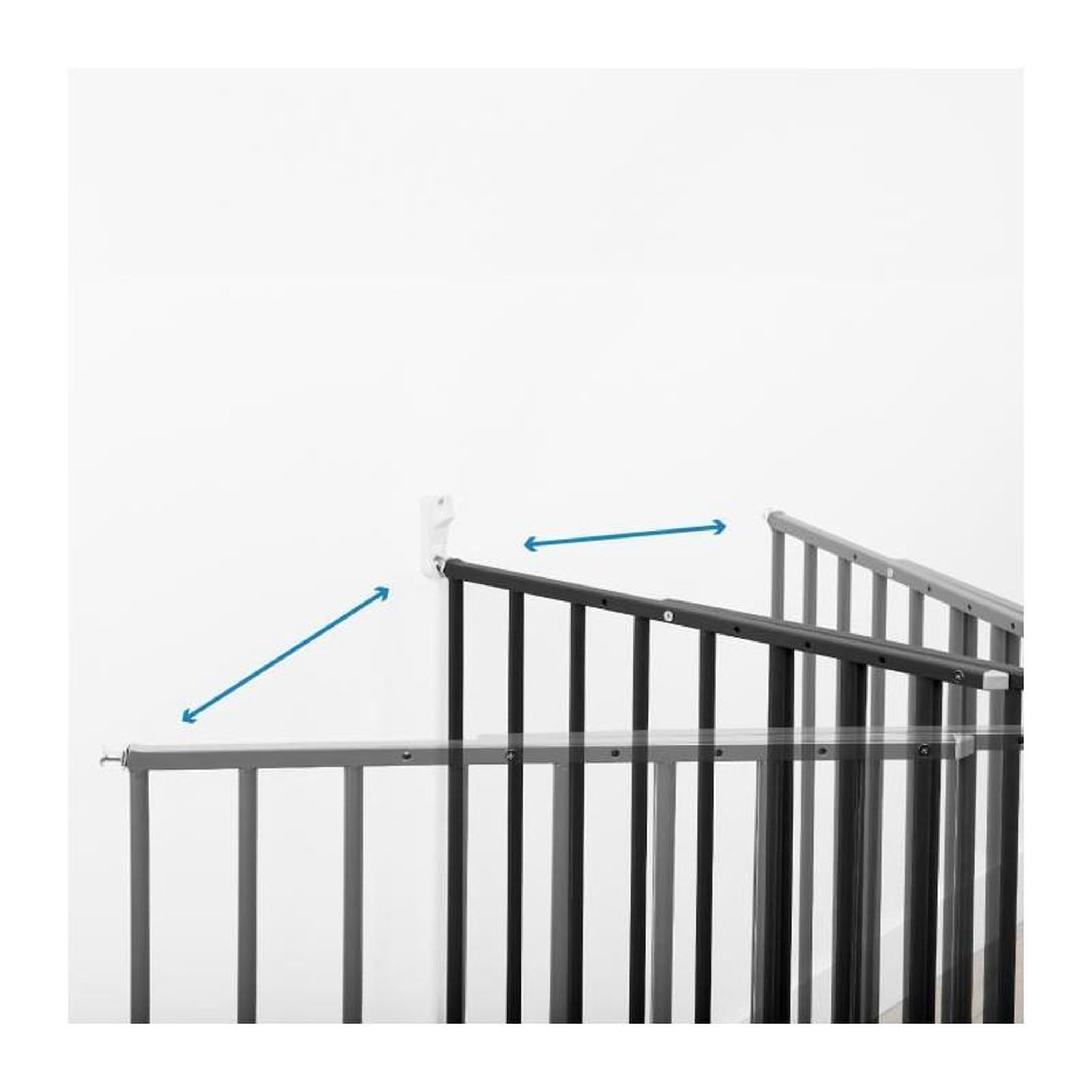 Voir la diapositive 5 : BADABULLE Badabulle Barriere de sécurité Enfant Safe&Protect XL - Extensible (60 a 106.5 cm) - Ouvertures Extra Large - Fixation Vis, No