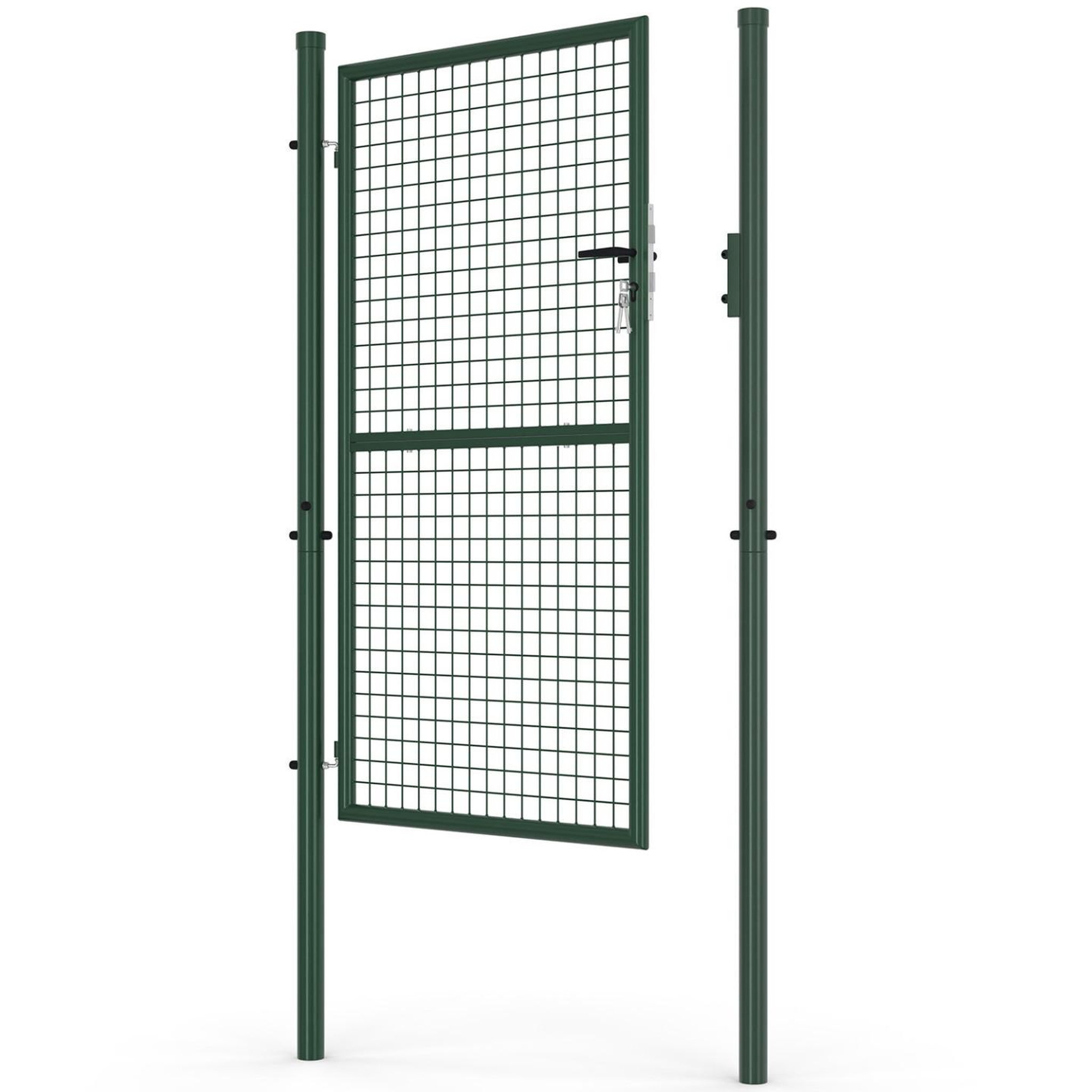Voir la diapositive 3 : ID MARKET Portillon de jardin 105 x 175 cm en acier avec serrure et poignée vert