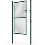 Voir la diapositive 3 : ID MARKET Portillon de jardin 105 x 175 cm en acier avec serrure et poignée vert