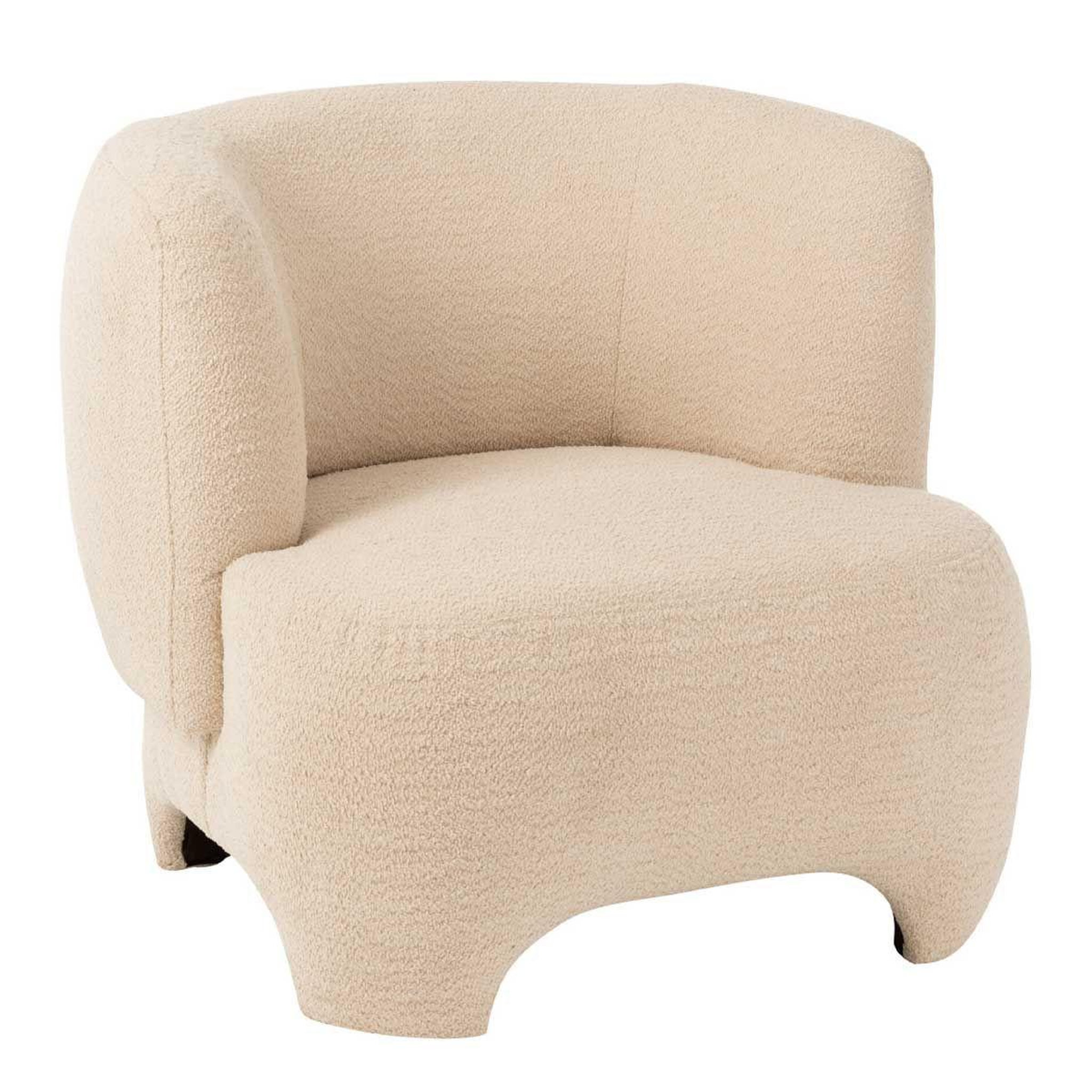 J-LINE Fauteuil design tricoté  erwin  80cm blanc