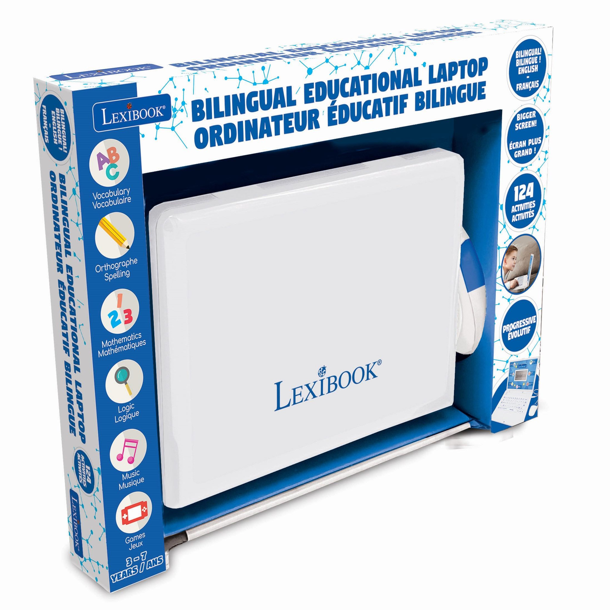 Voir la diapositive 4 : Lexibook ordinateur portable éducatif Power Kid bilingue français et anglais