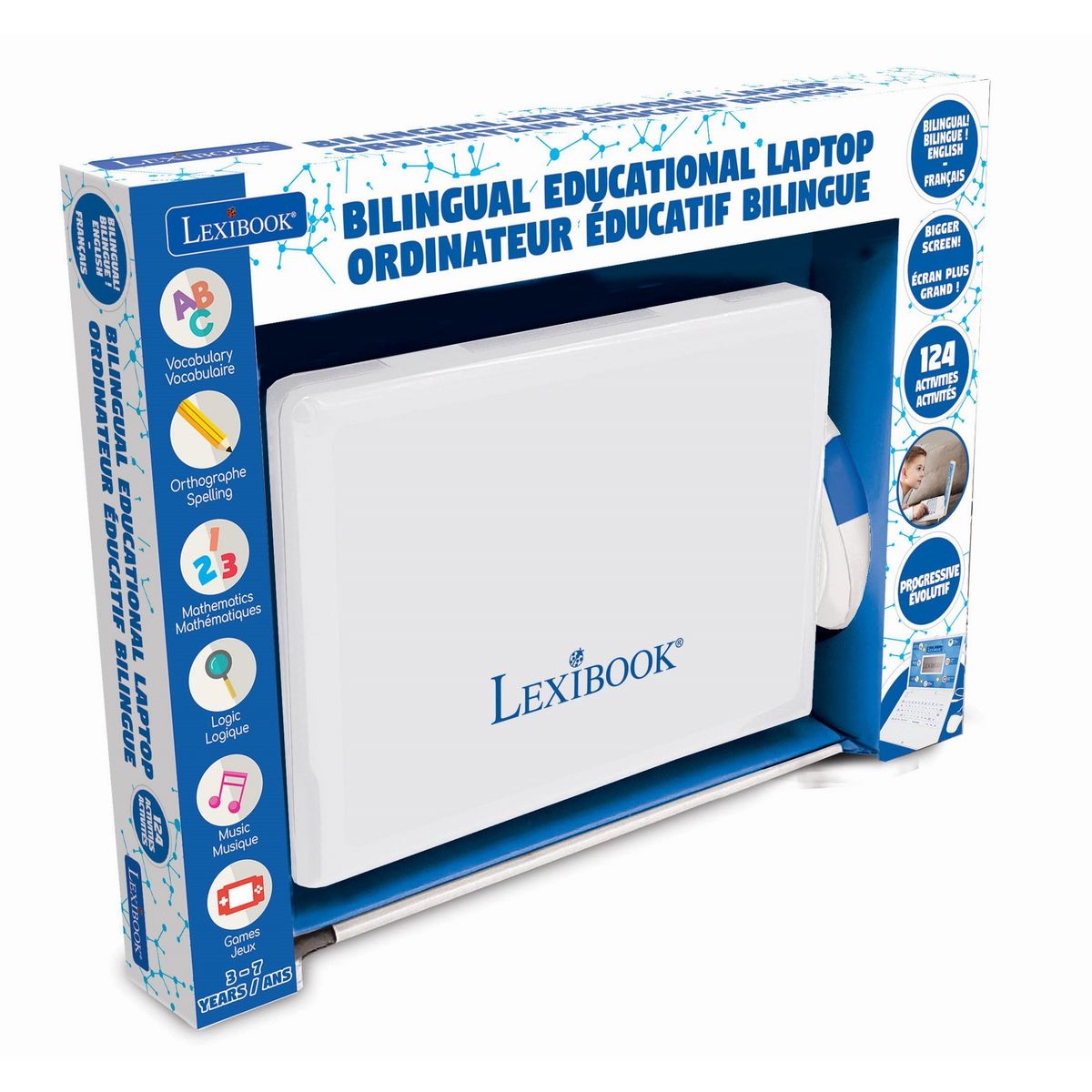 Lexibook ordinateur portable éducatif Power Kid bilingue français et anglais