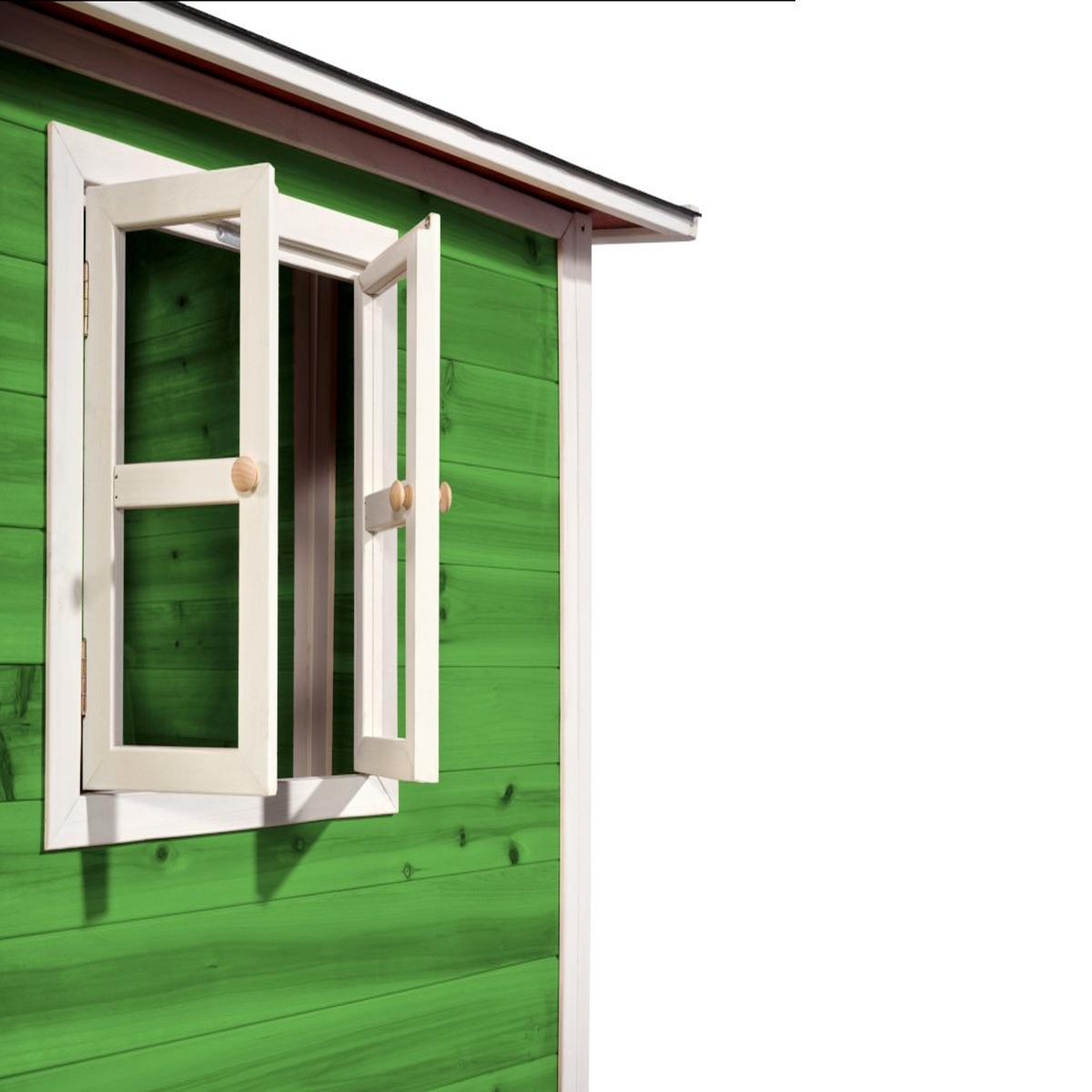 Voir la diapositive 2 : EXIT TOYS Maisonnette en bois pour enfants loft 100 vert - exit toys