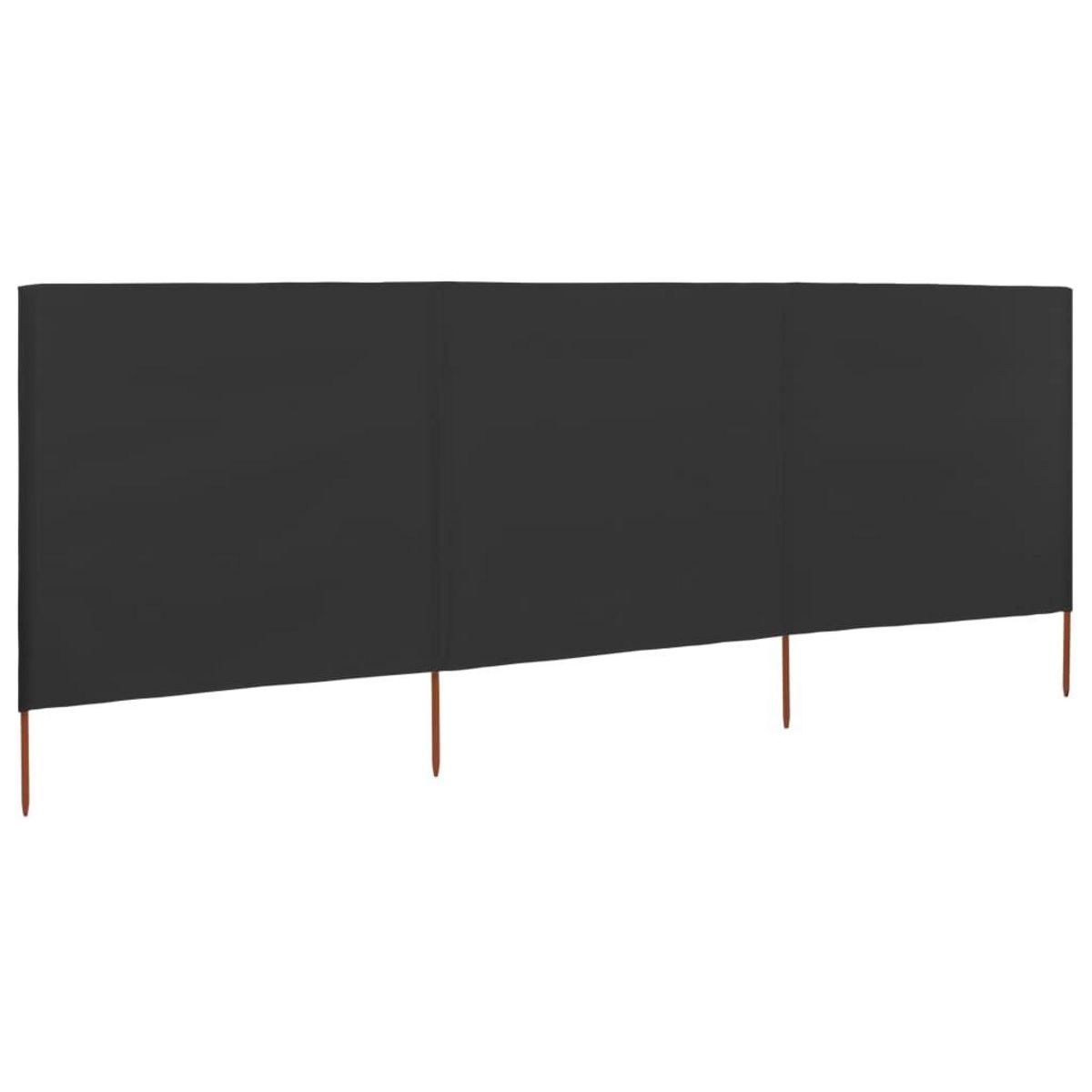 VIDAXL Paravent 3 panneaux Tissu 400 x 80 cm Anthracite