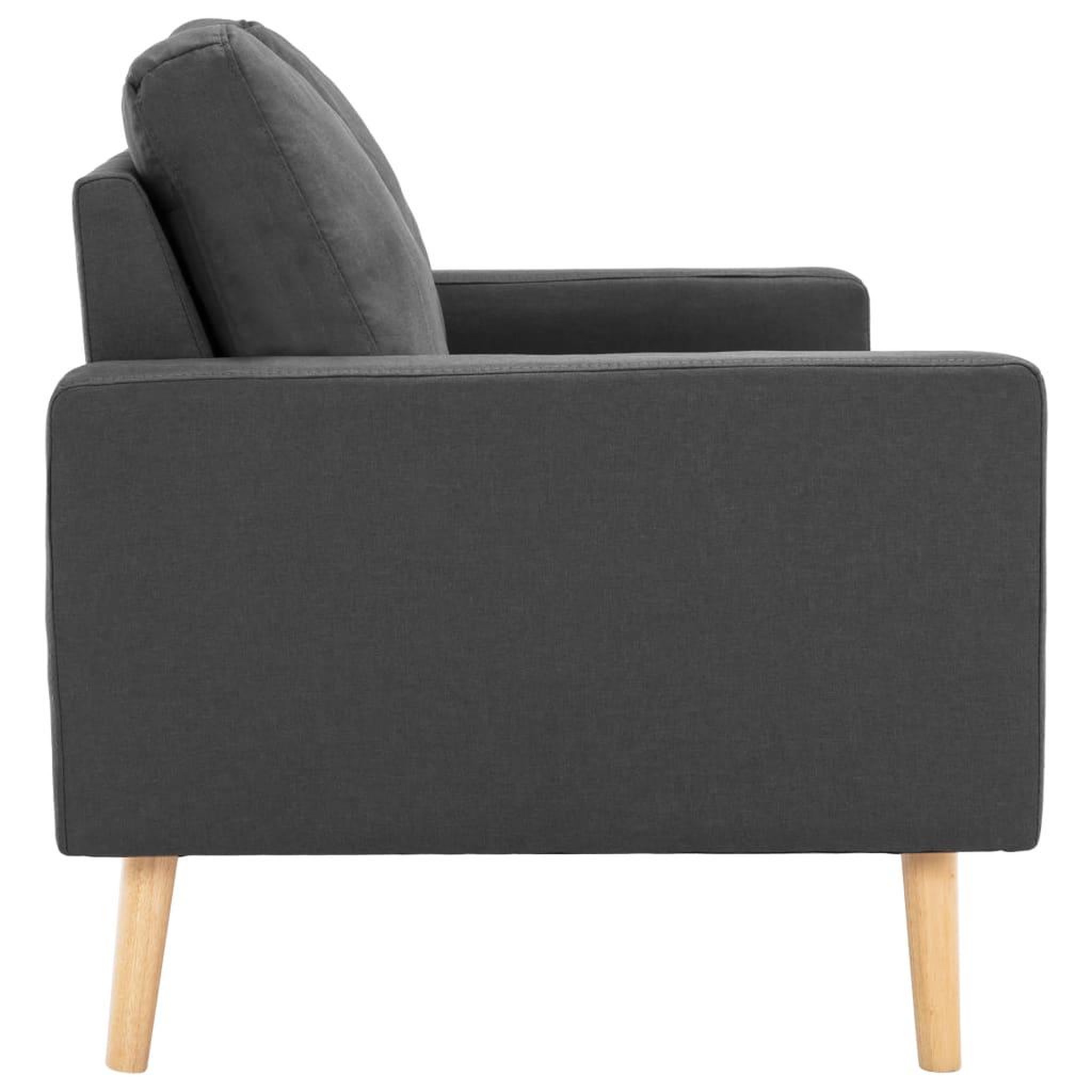Voir la diapositive 4 : VIDAXL Canape a 2 places Gris fonce Tissu