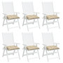 Voir la diapositive 4 : VIDAXL Coussins de chaise lot de 6 beige 40x40x7 cm tissu oxford