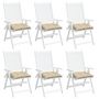 Voir la diapositive 4 : VIDAXL Coussins de chaise lot de 6 beige 40x40x7 cm tissu oxford