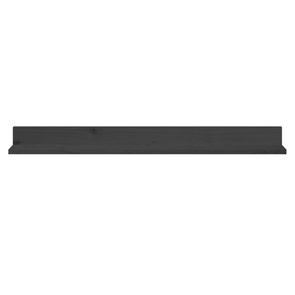 VIDAXL Etageres murales 2 pcs Gris 110x11x9 cm Bois de pin massif