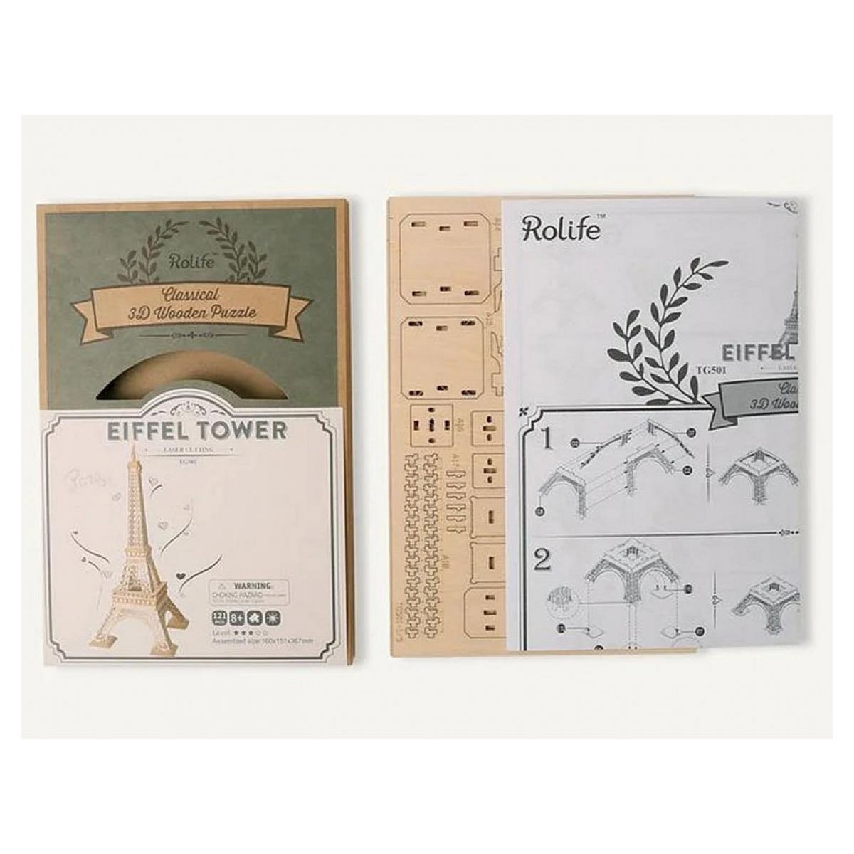 ROBOTIME Puzzle en bois 3D Tour Eiffel