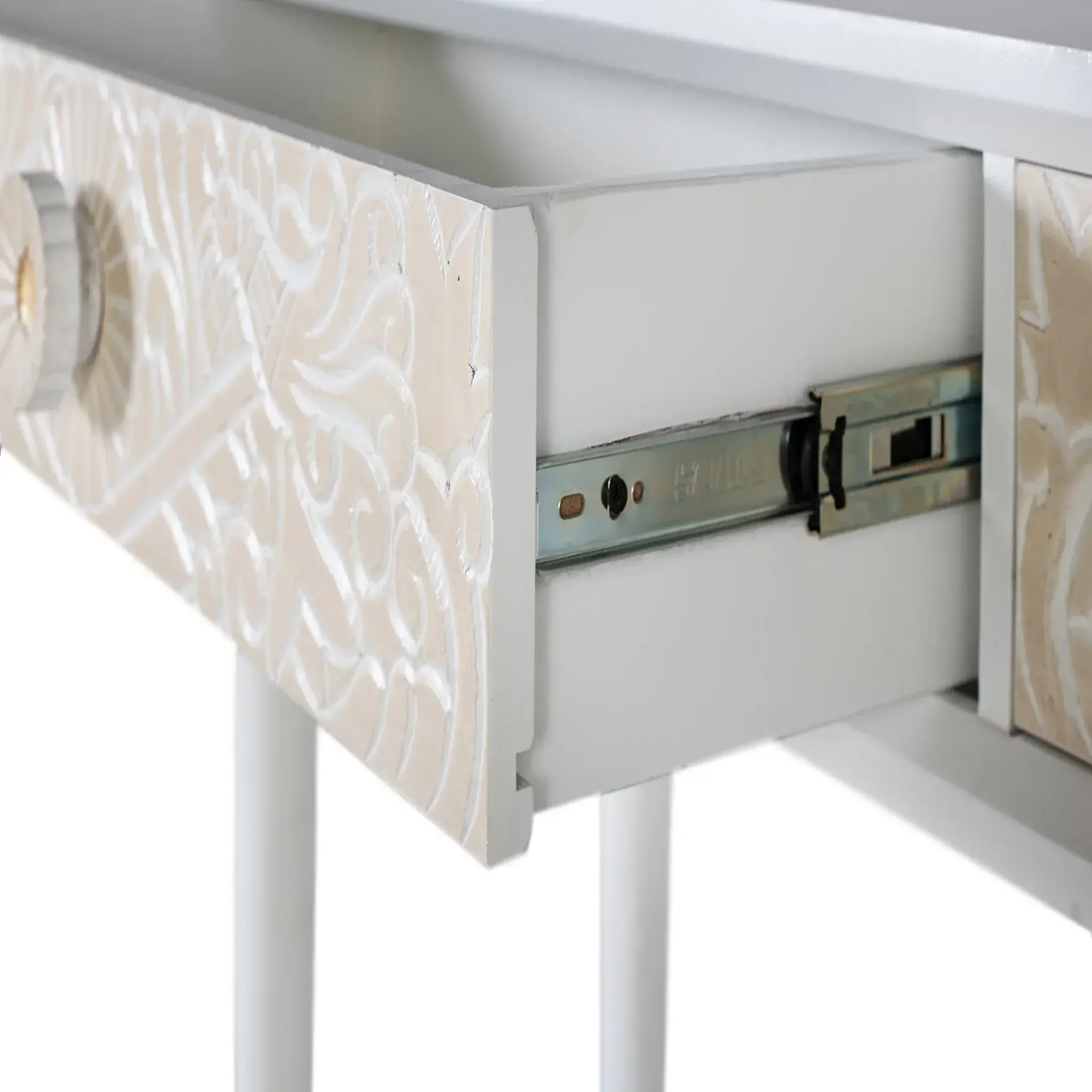 Voir la diapositive 4 : GINER Y COLOMER SL Console en bois de manguier 140 cm style méditerranéen moderne
