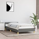 VIDAXL Cadre de lit sans matelas gris fonce 80x200 cm tissu