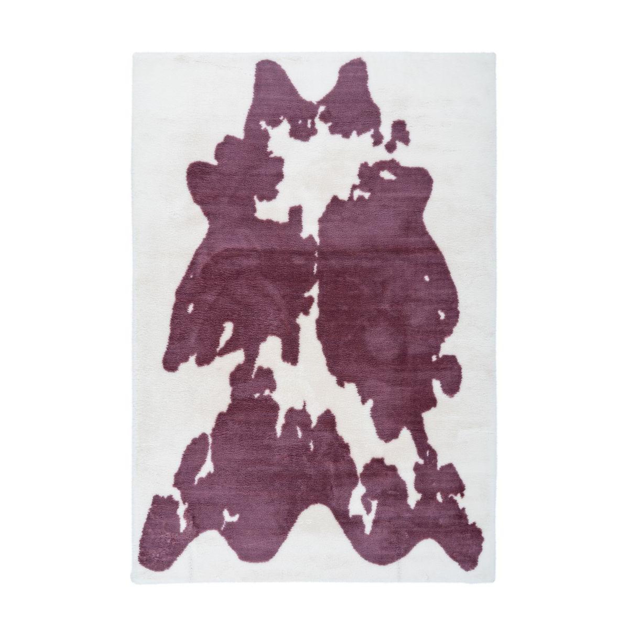 Paris Prix Tapis imitation fourrure  rabbit  violet & blanc. Coloris disponibles : Violet