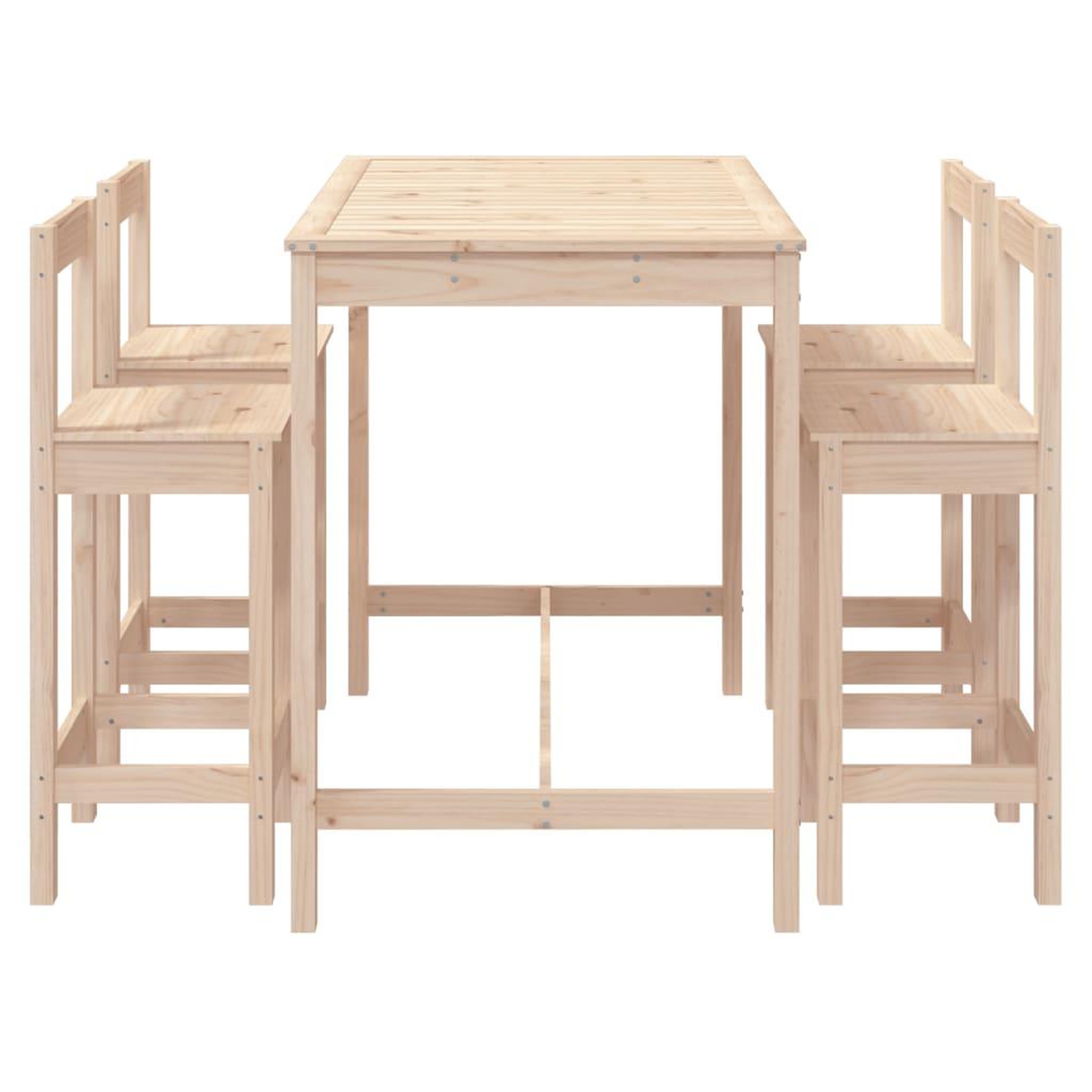 Voir la diapositive 5 : VIDAXL Ensemble de bar de jardin 5 pcs bois de pin massif
