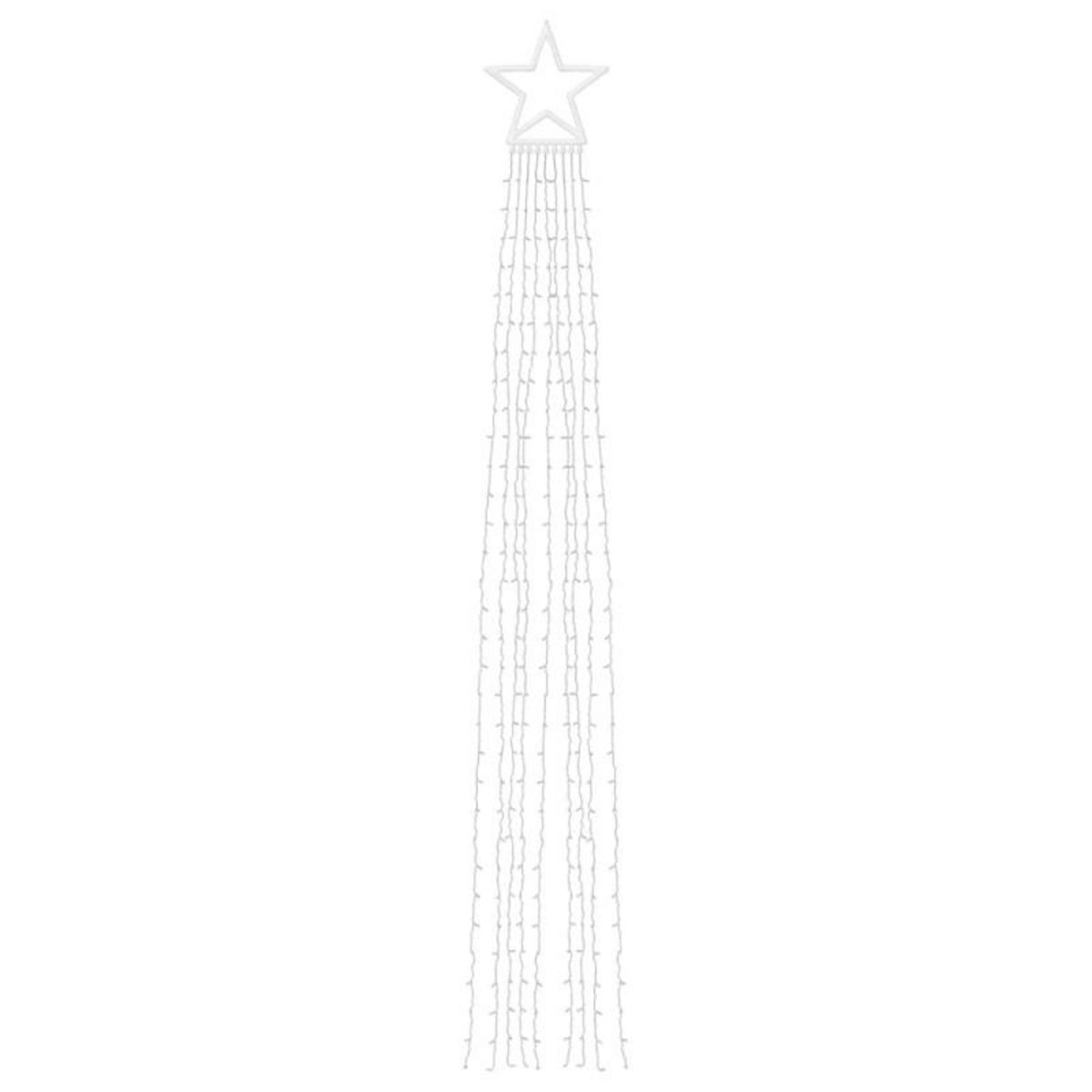 VIDAXL Guirlande de sapin de Noël 320 LED blanc froid 375 cm