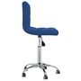 Voir la diapositive 4 : VIDAXL Chaise pivotante de bureau Bleu Tissu