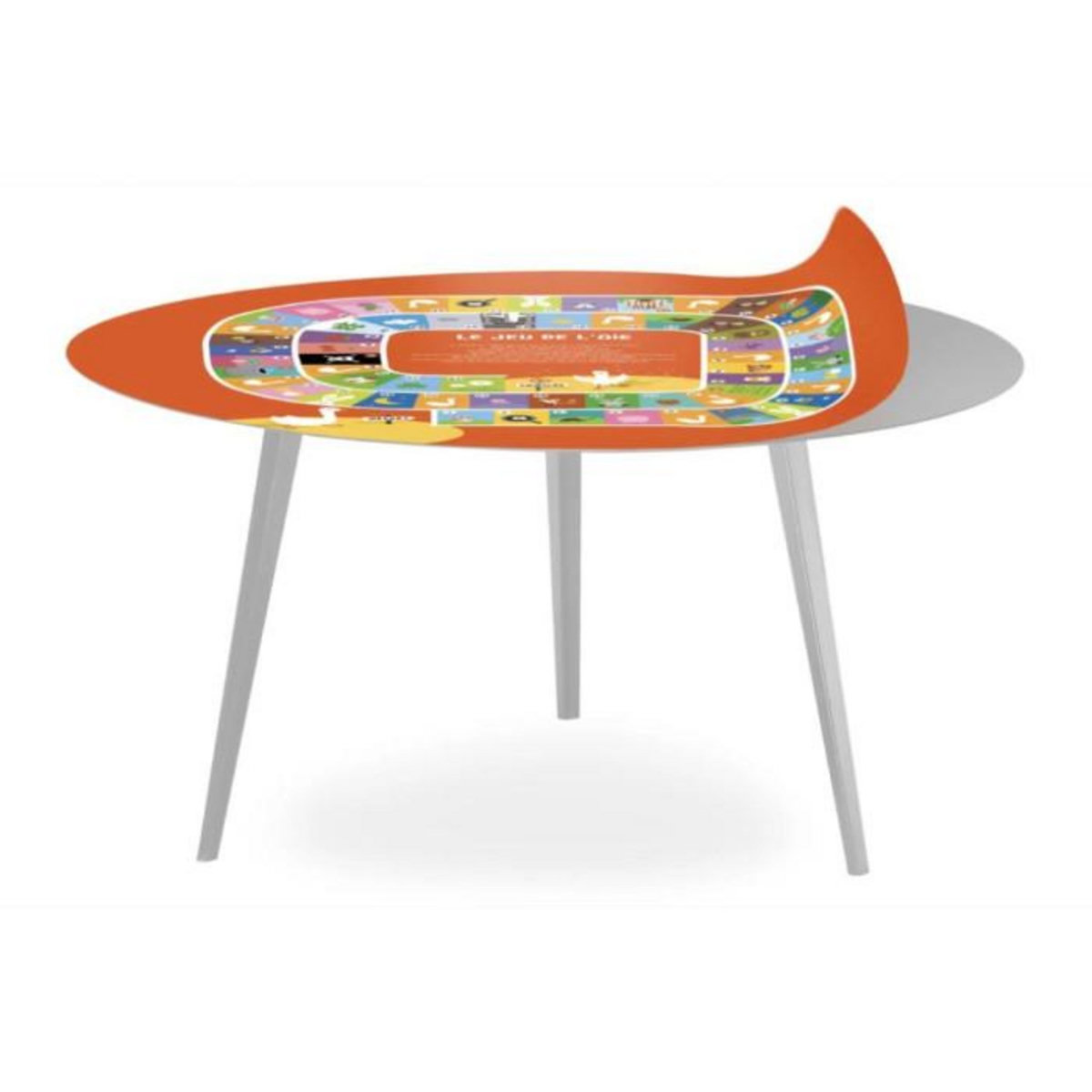 Paris Prix Table Basse 2 Covers  Kid  90cm Argent