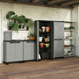 Voir la diapositive 3 : Keter Keter Armoire basse de rangement Planet gris et noir
