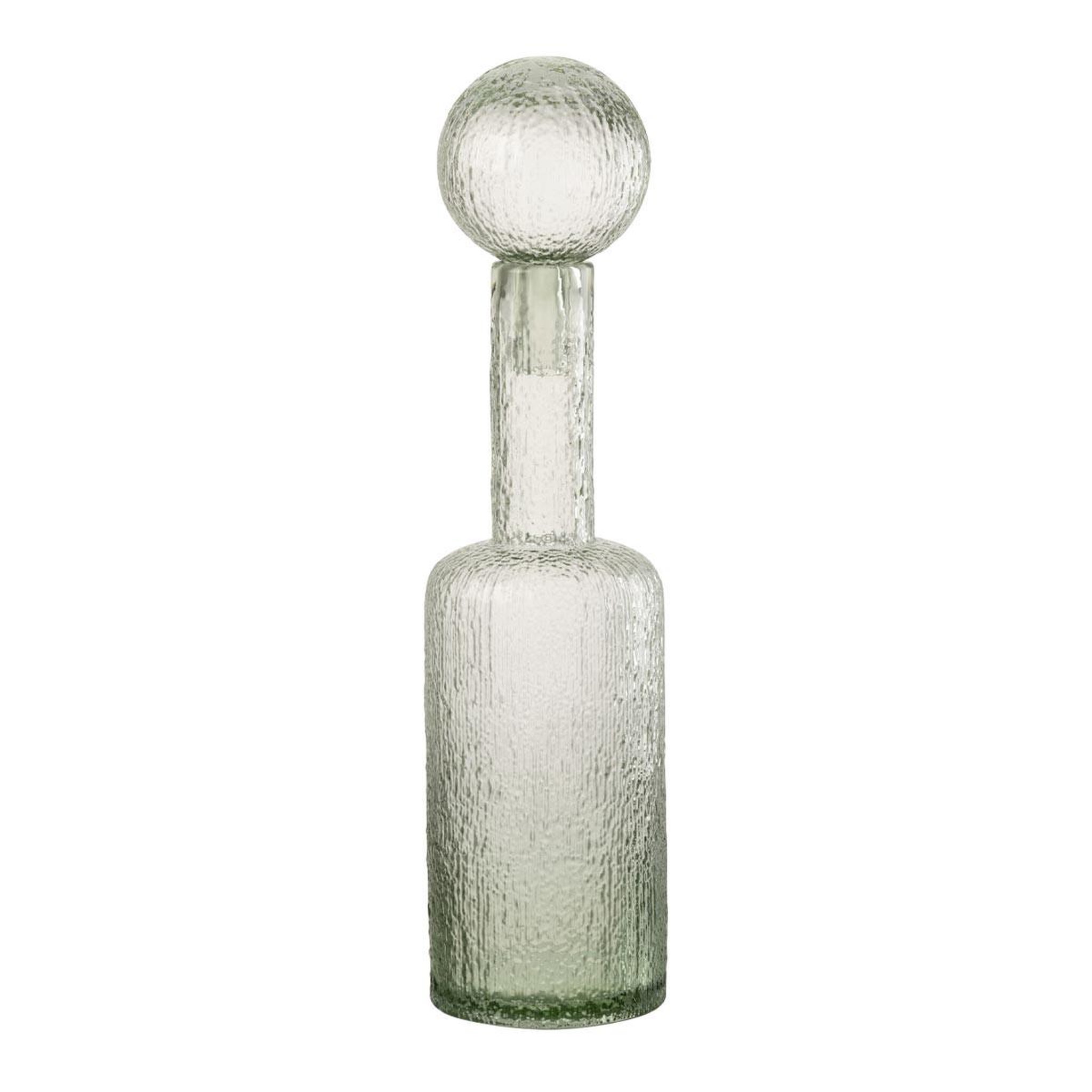 J-LINE Bouteille déco en verre  spiaggia  49cm gris vert