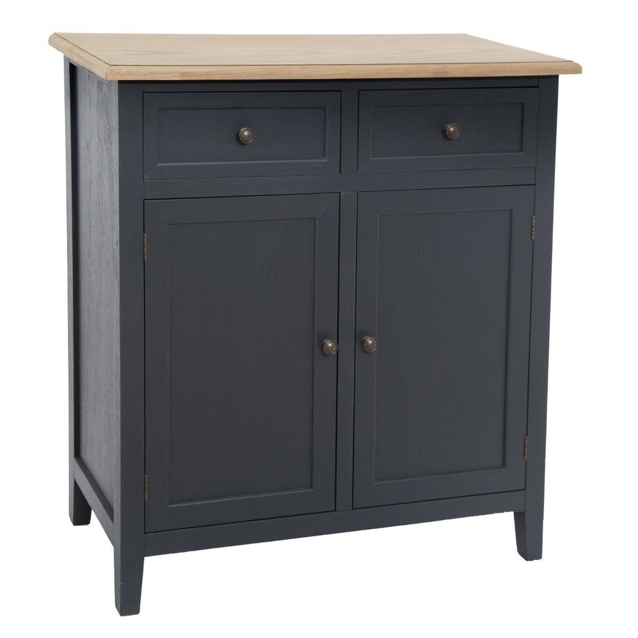 Voir la diapositive 1 : ATMOSPHERA Buffet 2 tiroirs & 2 portes  damiano  85cm gris