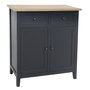 Voir la diapositive 1 : ATMOSPHERA Buffet 2 Tiroirs & 2 Portes  Damiano  85cm Gris