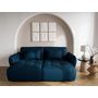 Voir la diapositive 1 : LISA DESIGN Thais - canapé droit 4 places avec double méridienne assise profonde en tissu texturé