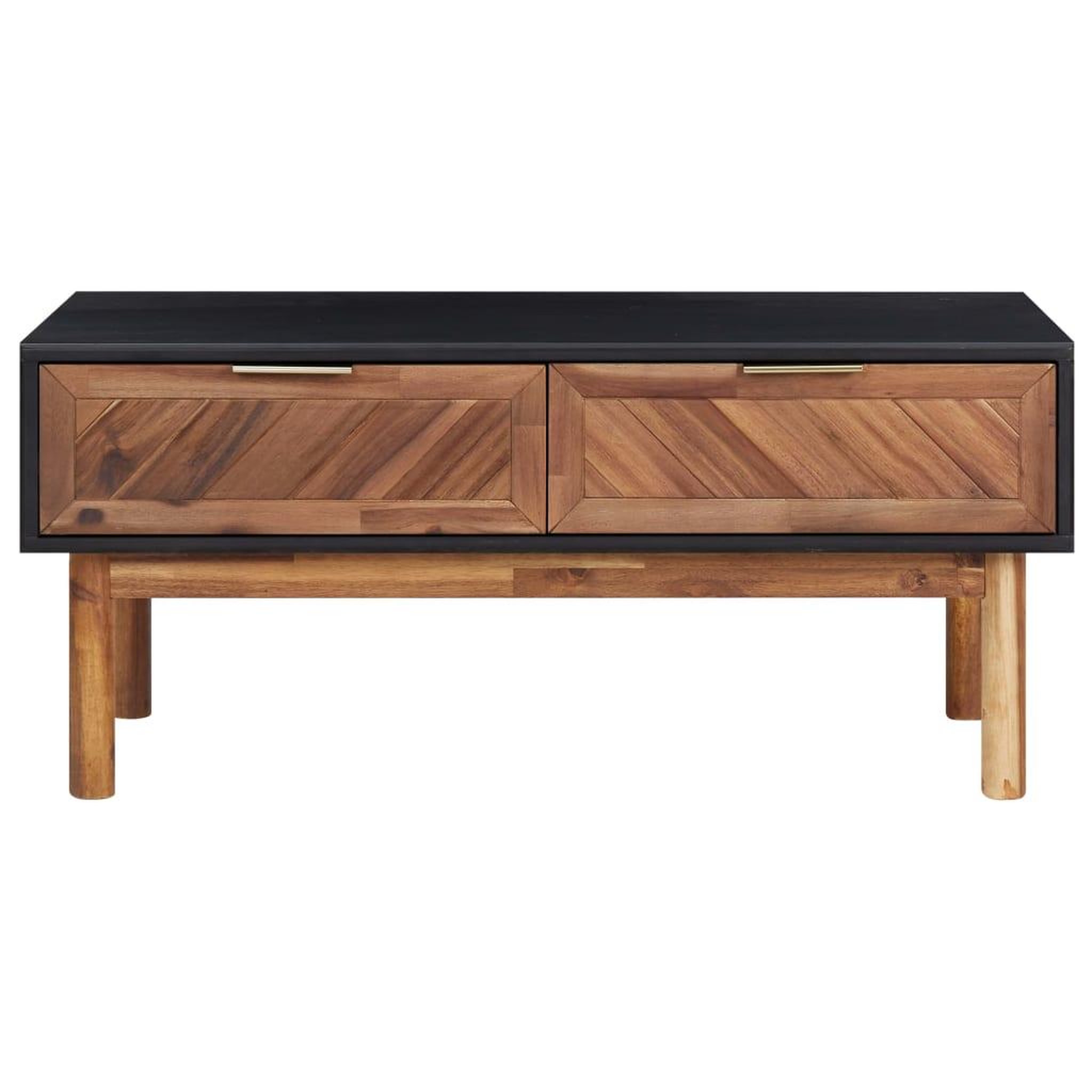 Voir la diapositive 3 : VIDAXL Table basse 90x50x40 cm bois d'acacia massif et mdf