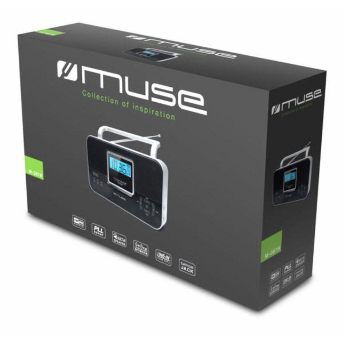 Muse Radio portable noir/argent - m-087r