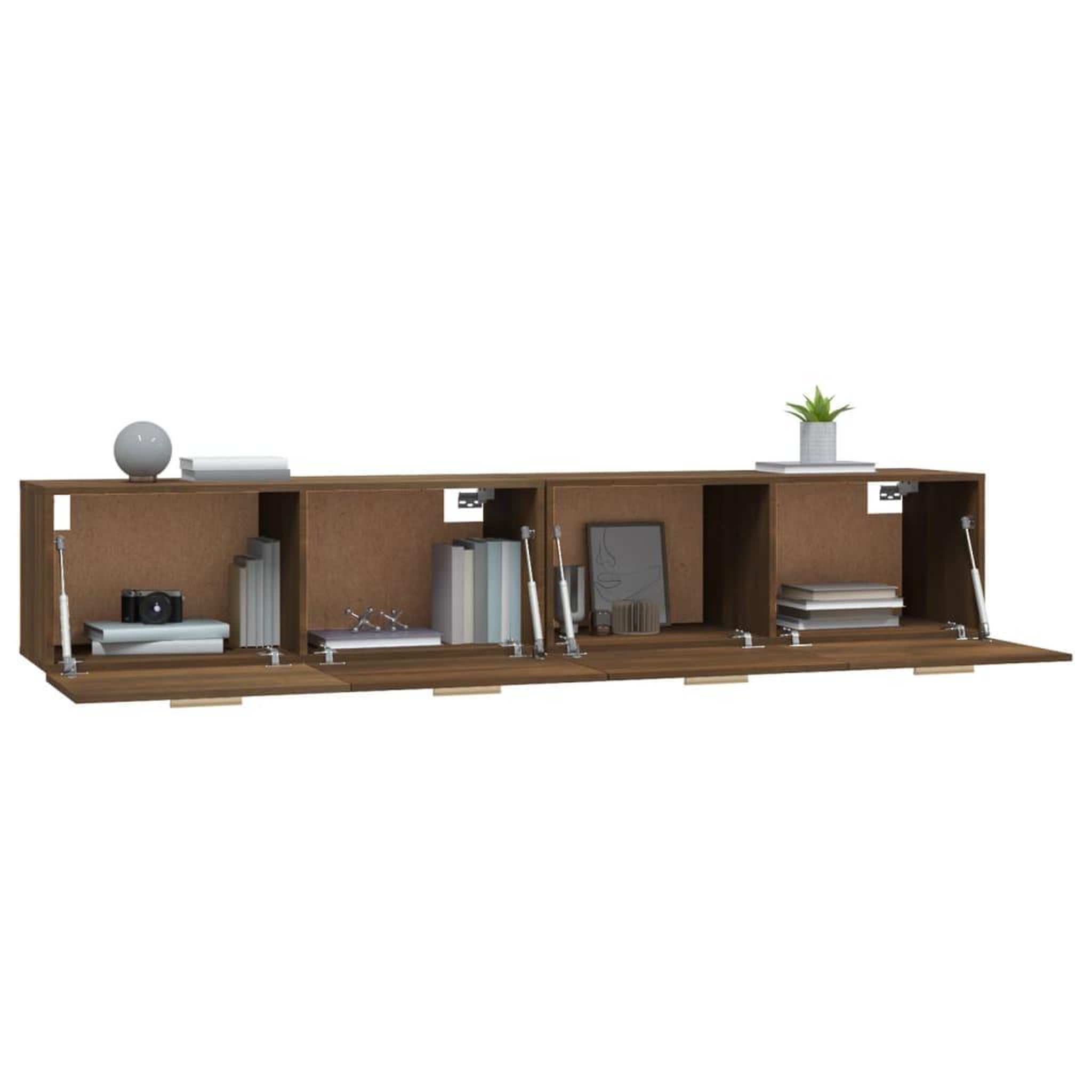 Voir la diapositive 4 : VIDAXL Armoires murales 2 pcs Chene marron 100x36,5x35 cm
