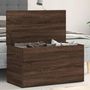 Voir la diapositive 1 : VIDAXL Coffre de rangement Chene marron 84x42x46 cm Bois d'ingenierie