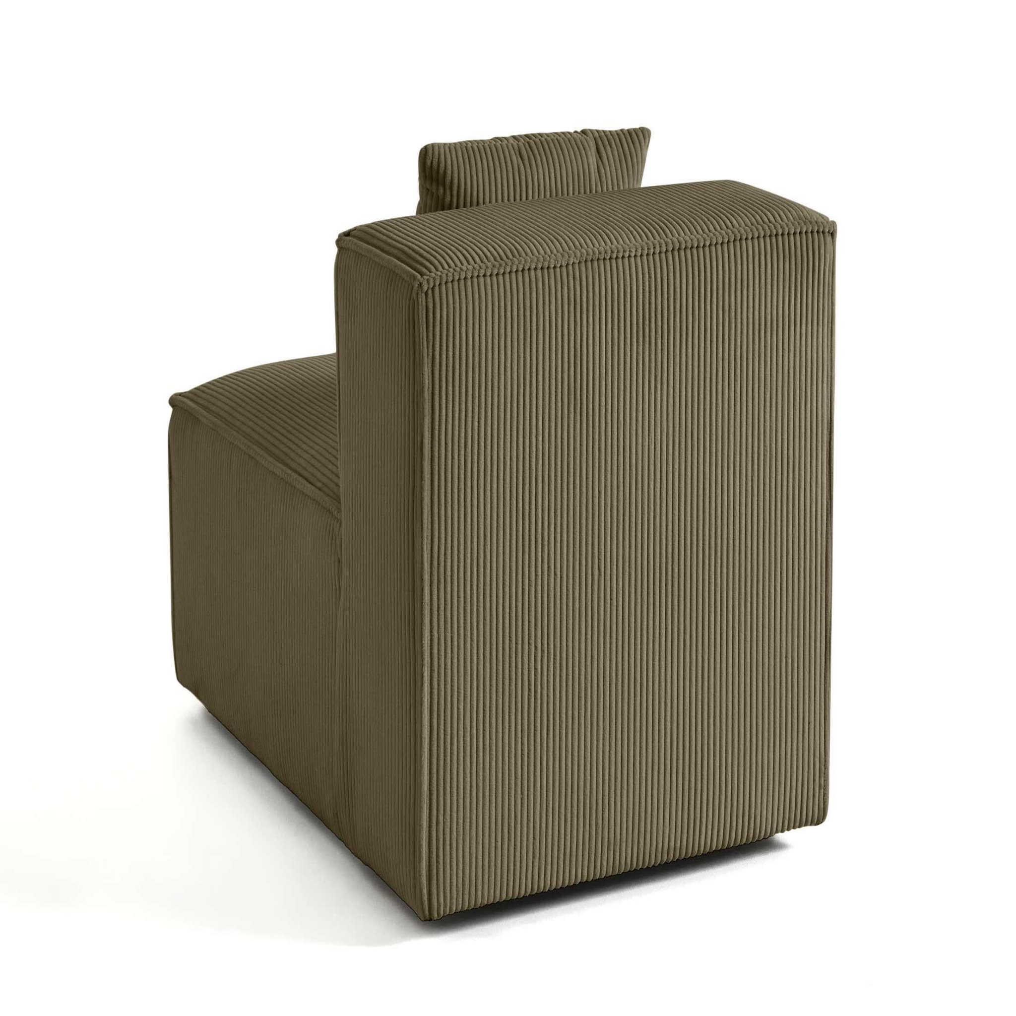 Voir la diapositive 4 : BEST MOBILIER Arty - module d'assise - en velours côtelé