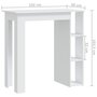 Voir la diapositive 6 : VIDAXL Table de bar et etagere Blanc 102x50x103,5 cm Bois d'ingenierie