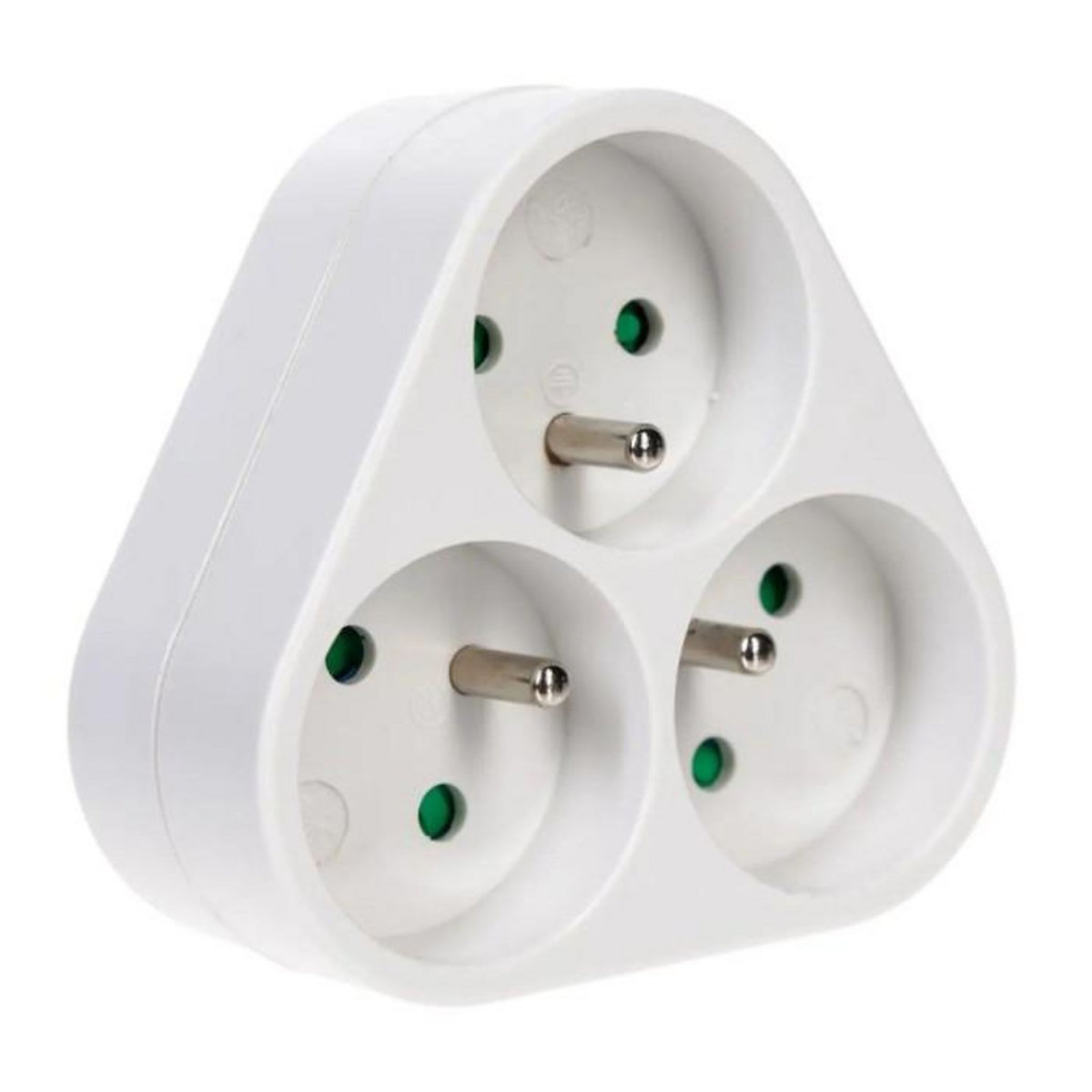 SMART SYSTEM Bloc Multiprise Mural  3 Prises  9cm Blanc