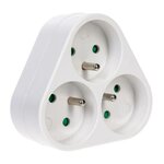 SMART SYSTEM Bloc Multiprise Mural  3 Prises  9cm Blanc