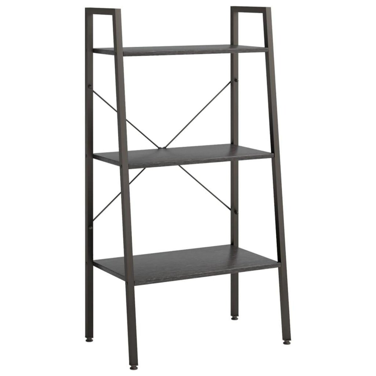 VIDAXL Etagere sur pied 3 niveaux Noir 56x35x108 cm