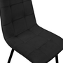 Voir la diapositive 6 : ID MARKET Lot de 6 chaises MILA en velours noir pour salle à manger