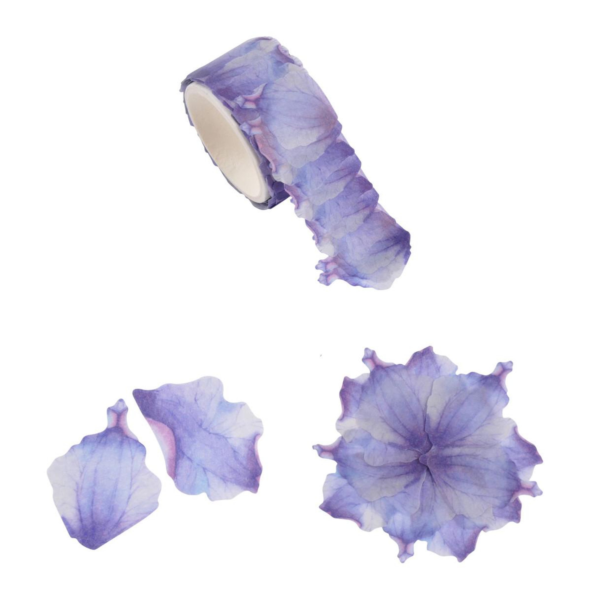 HOMEA Ruban masking tape  200 pétales iris  3cm violet