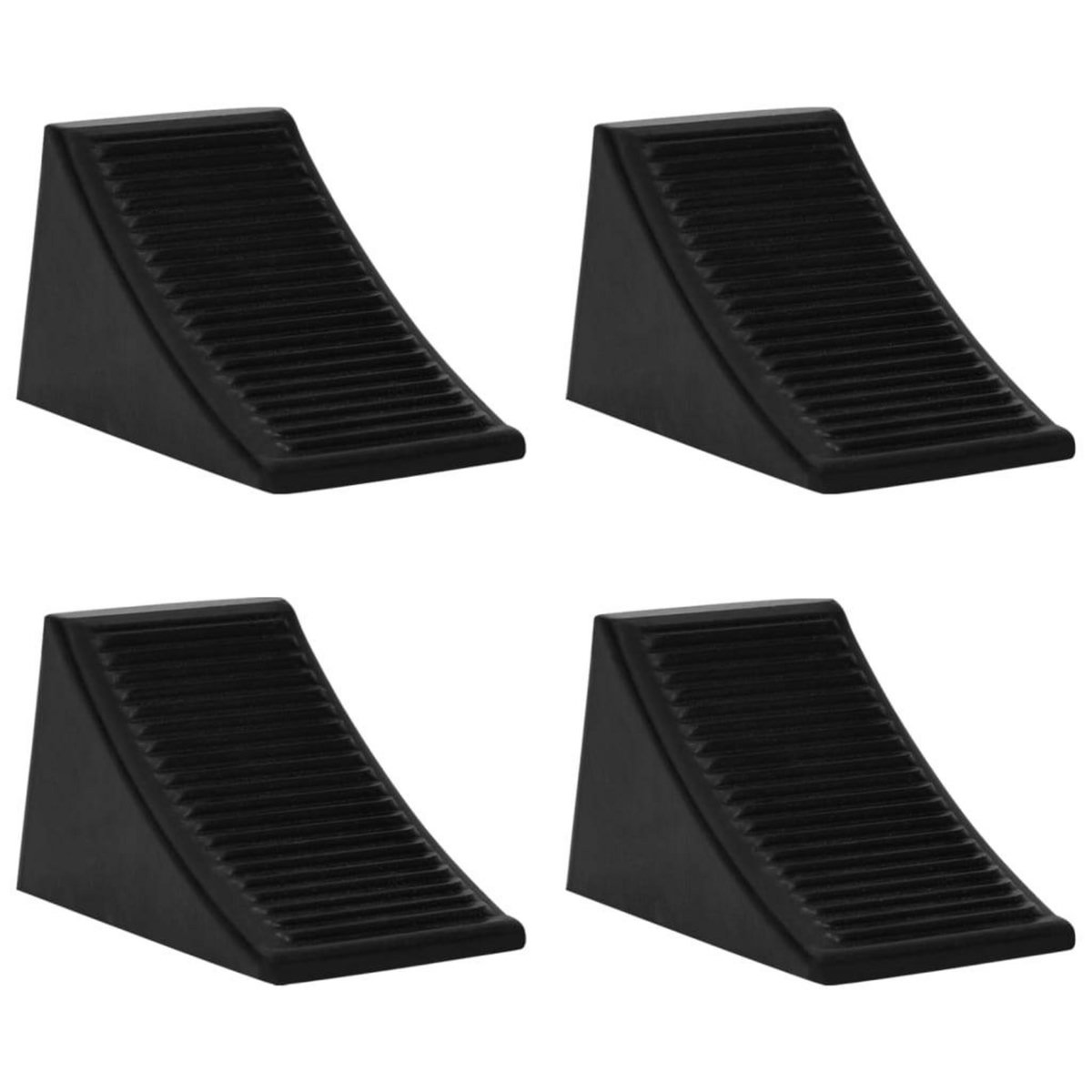 VIDAXL Cales de roue 4 pcs 16x9x9 cm Caoutchouc