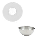 Fackelmann Duo Bol à mixer en inox et Couvercle 25 cm anti projections Fackelmann