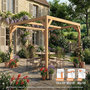 Voir la diapositive 1 : JARDIDECO Pergola en bois lamellé-collé Caen 400 x 300 cm - Maderland