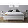 Voir la diapositive 6 : SEPTNUITS Matelas + sommier kit blanc Memo Spring Ressorts ensachés MAXI épaisseur