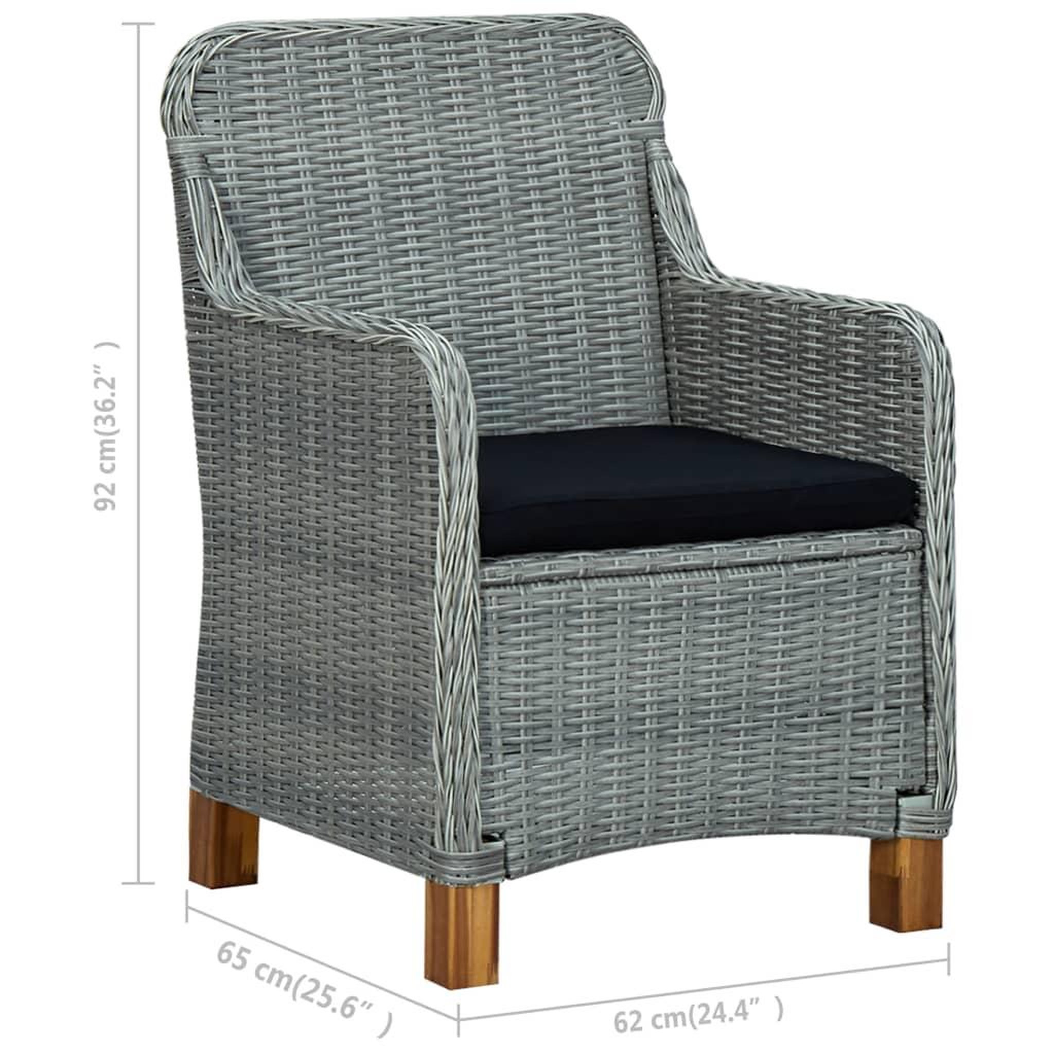 Voir la diapositive 6 : VIDAXL Ensemble a manger de jardin 9 pcs Gris clair