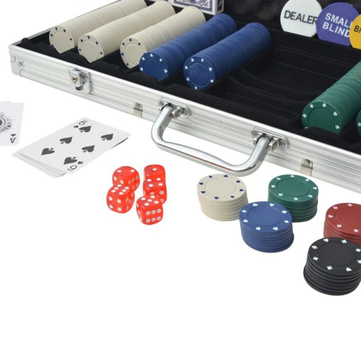VIDAXL Jeu de poker avec 500 jetons Aluminium