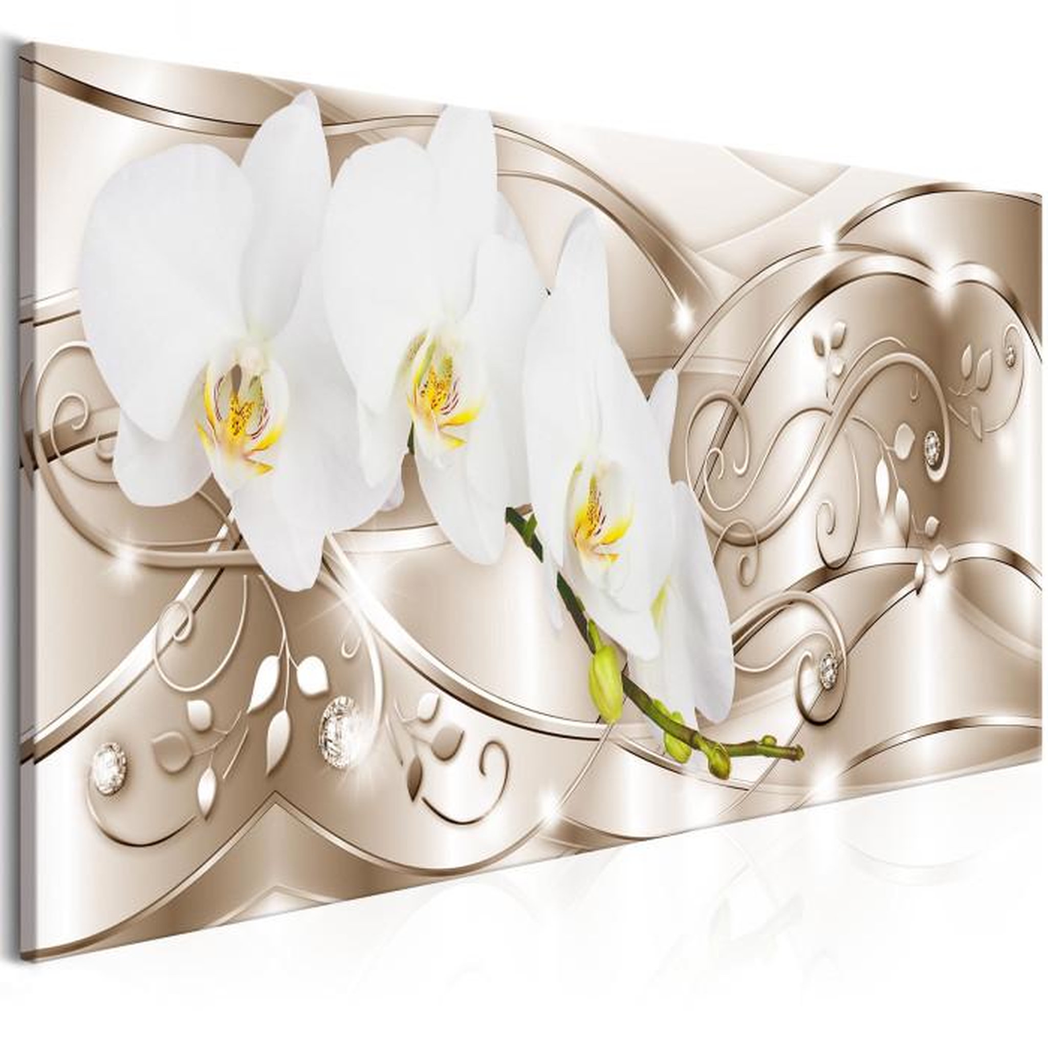 Paris Prix Tableau Imprimé  Flowering Narrow Beige. Coloris disponibles : Multicolore