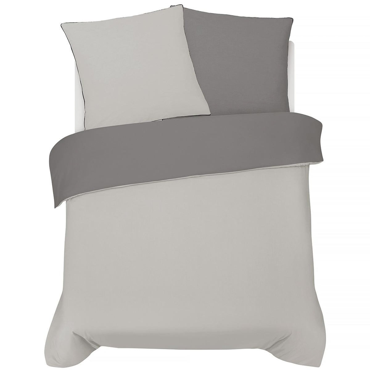 FUTURE HOME Parure de lit double bicolore