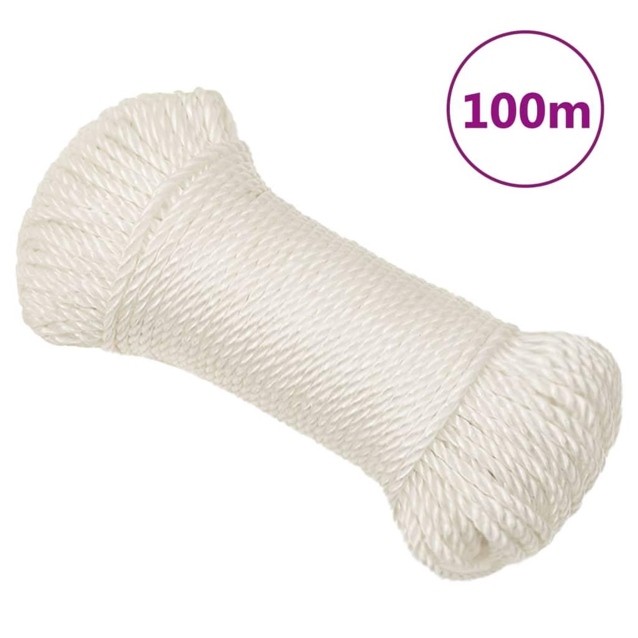 Voir la diapositive 1 : VIDAXL Corde de travail Blanc 8 mm 100 m polypropylene