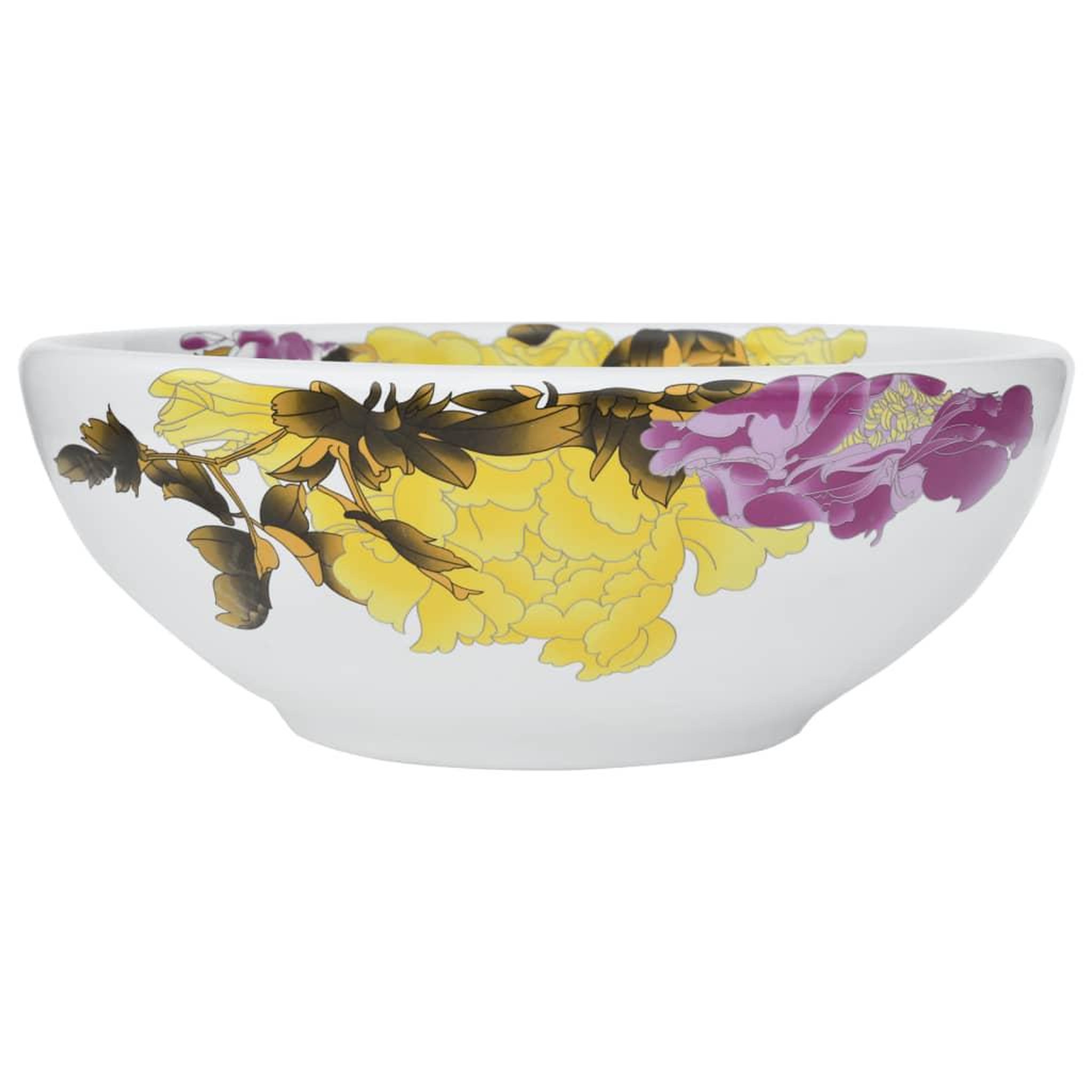 Voir la diapositive 2 : VIDAXL Vasque a poser multicolore rond Φ41x14 cm ceramique