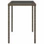 Voir la diapositive 5 : VIDAXL Table de jardin dessus en verre gris 115x54x74cm resine tressee