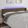 Voir la diapositive 1 : VIDAXL Tete de lit a LED Marron fonce 203x16x78/88 cm Tissu